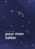 Étoiles illuminées pour mon Bélier
